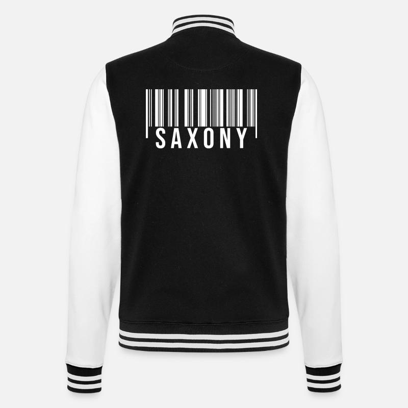 Saxony Barcode - College Sweat Jacket - black/white