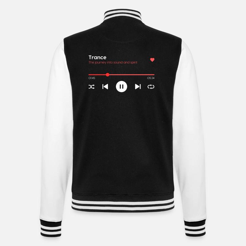Trance - College-Sweatjacke - Schwarz/Weiß