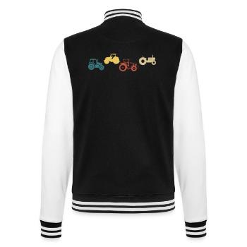 tracteur rétro vintage - Veste Teddy - noir/blanc - Dos - Marisol (170cm)