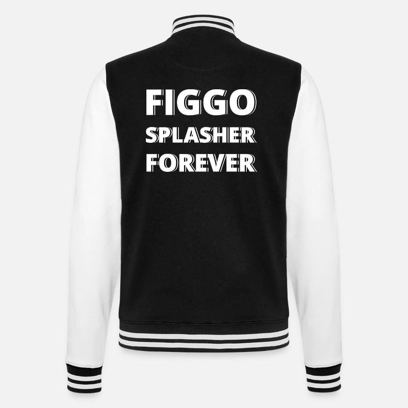 Figgo - College-Sweatjacke - Schwarz/Weiß