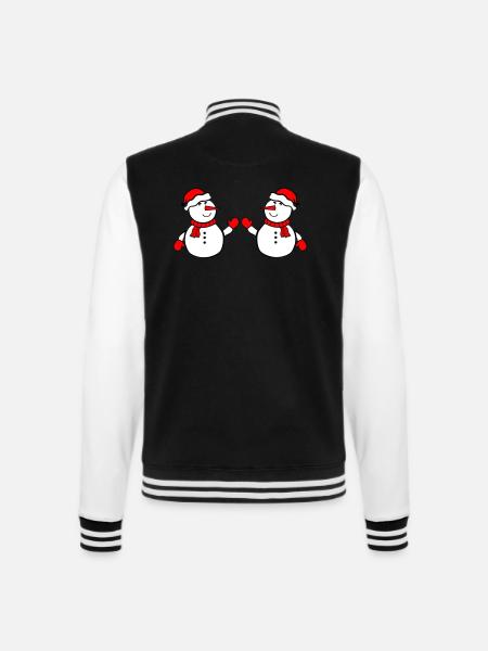 Snowman 2 - College Sweat Jacket - black/white