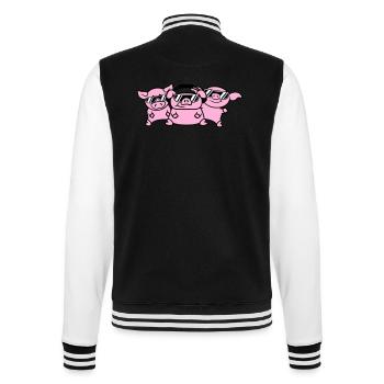 3 DJ Party Pigs Équipe Trois amis Équipe de fête - Veste Teddy - noir/blanc - Dos - Marisol (170cm)