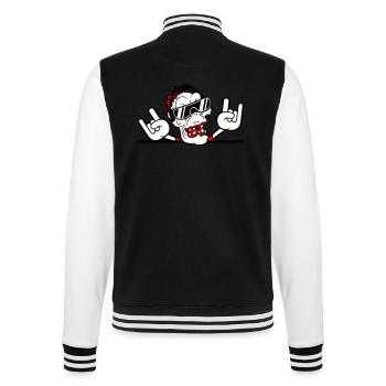 DJ Zombie Undead Horror Halloween Party Celebrations - College Sweat Jacket - black/white - Back - Marisol (170cm)
