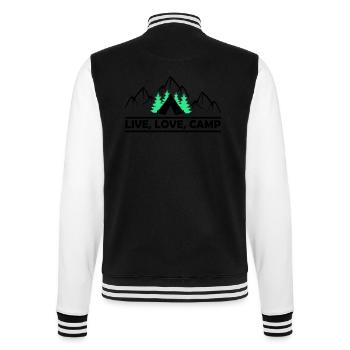 Live Love Camp - College Sweat Jacket - black/white - Back - Marisol (170cm)