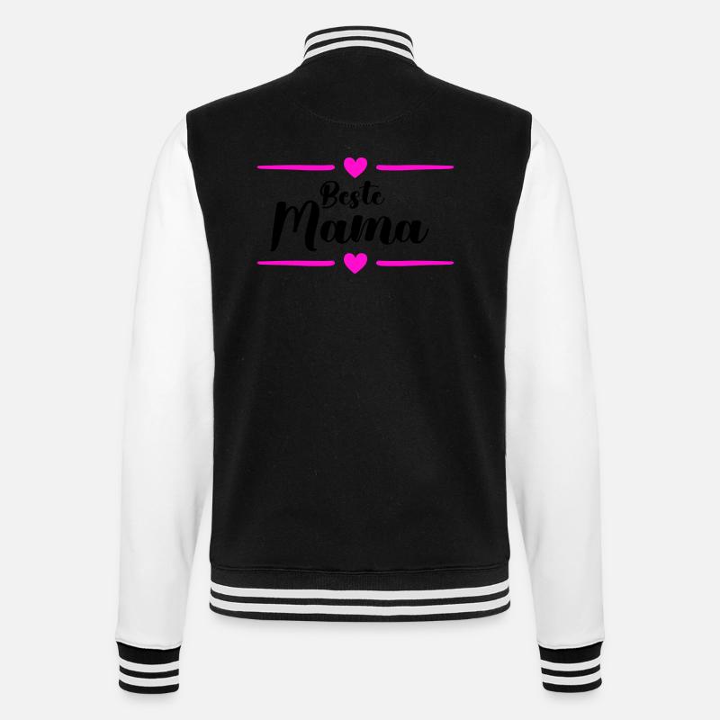 beste mama - College-Sweatjacke - Schwarz/Weiß