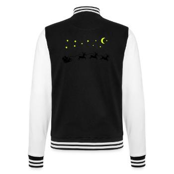 Santa Claus Christmas Sleigh - College Sweat Jacket - black/white - Back - Marisol (170cm)