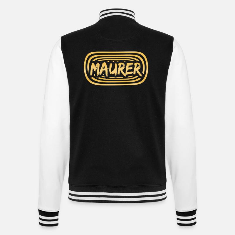 Gift for bricklayer - College Sweat Jacket - black/white
