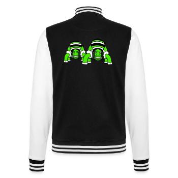 2 Turtles Reggae Music Rasta Team Jamaica Fun - College Sweat Jacket - black/white - Back - Marisol (170cm)