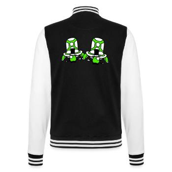 2 M. Tortues Sir Deux riches chapeaux haut de forme Messieurs - Veste Teddy - noir/blanc - Dos - Marisol (170cm)