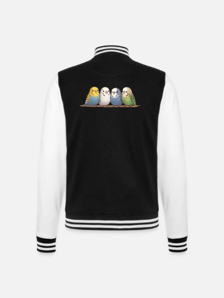 Perruches drôles - Veste Teddy - noir/blanc