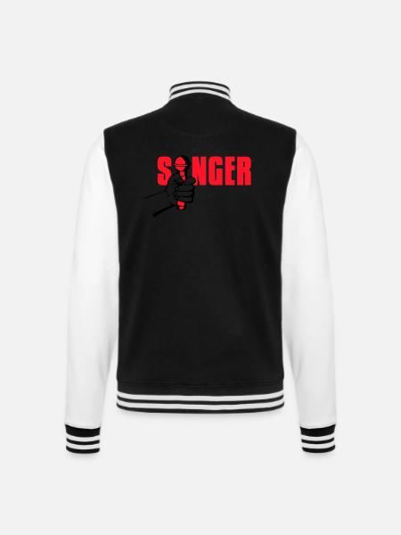 singer - College-Sweatjacke - Schwarz/Weiß