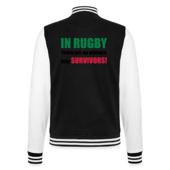 rugby - College Sweat Jacket - black/white - Back - Marisol (170cm)
