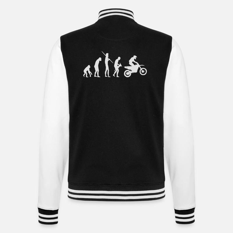 Motocross Evolution - College-Sweatjacke - Schwarz/Weiß