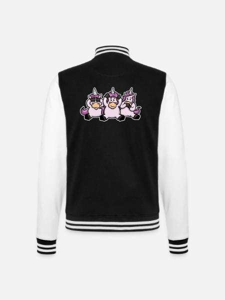 nichtshorn.png - College-Sweatjacke - Schwarz/Weiß