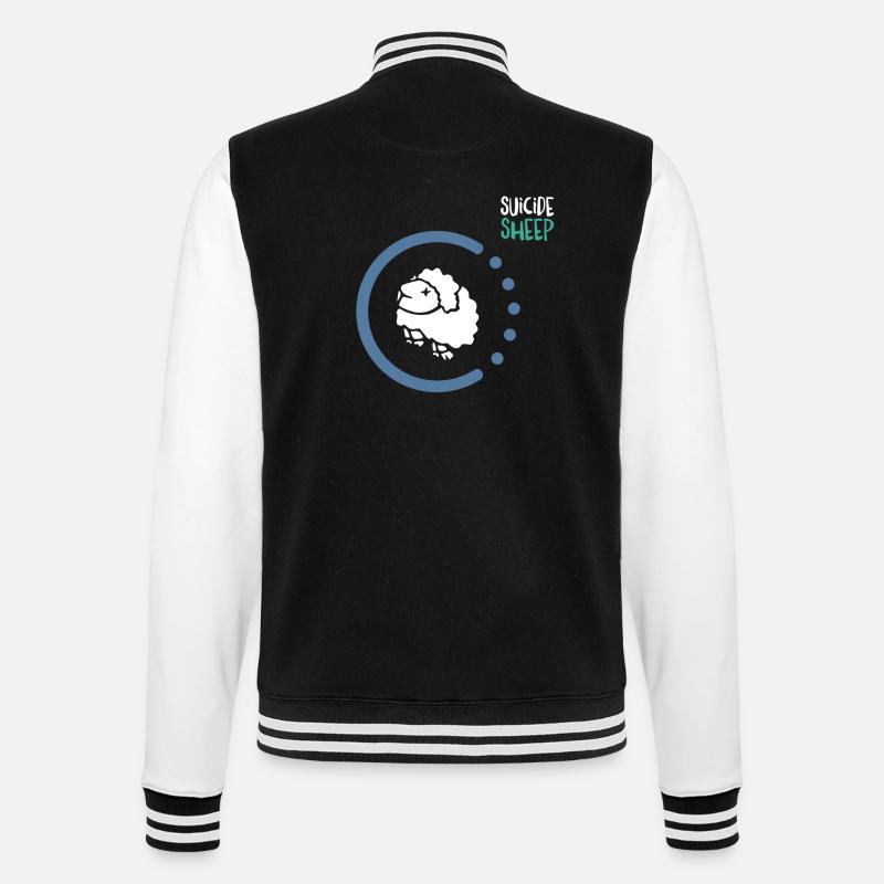 Mr Suicide Sheep - Veste Teddy - noir/blanc