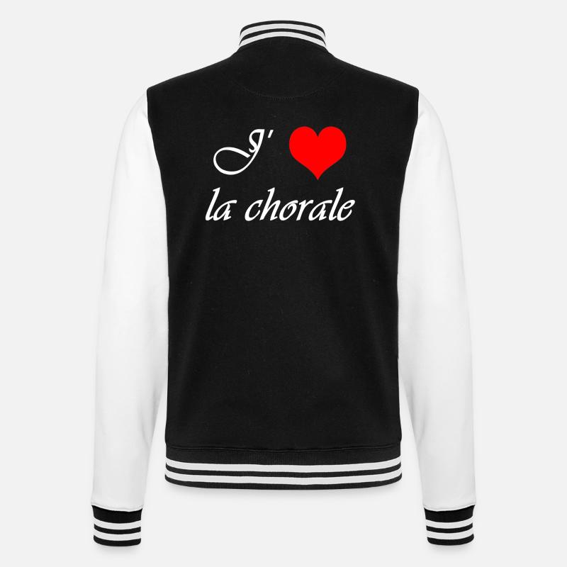 J'AIME LA CHORALE - Veste Teddy - noir/blanc