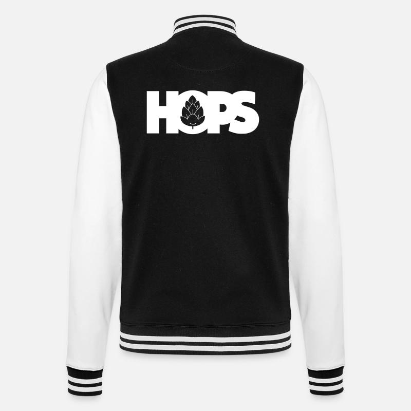 hops - College-Sweatjacke - Schwarz/Weiß