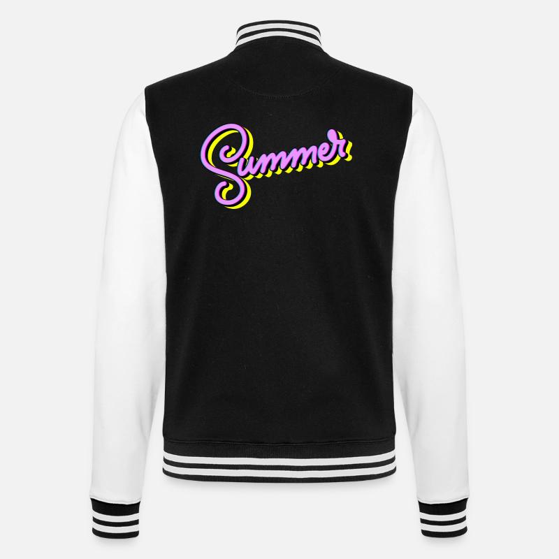 Summer - College-Sweatjacke - Schwarz/Weiß