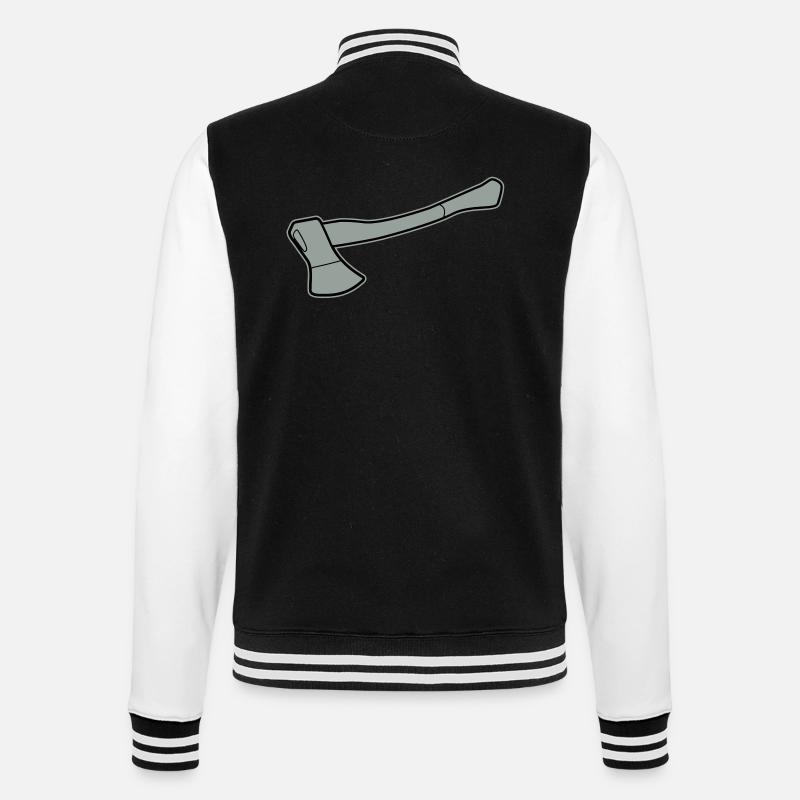 Axt - College-Sweatjacke - Schwarz/Weiß