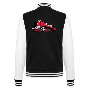 dampflok railroad tender - College Sweat Jacket - black/white - Back - Marisol (170cm)