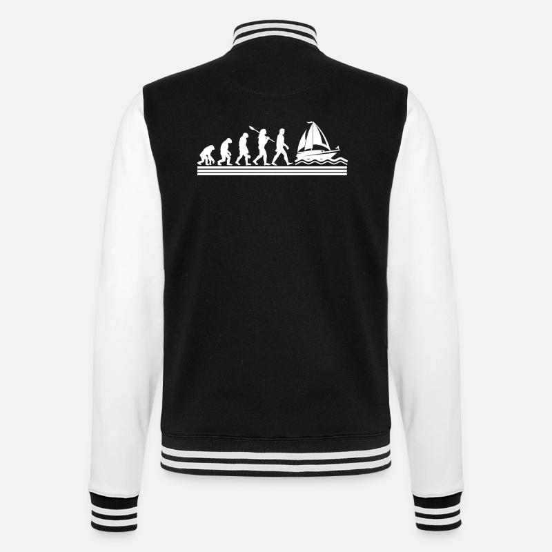 Segeln Segler Segelboot Evolution - College-Sweatjacke - Schwarz/Weiß