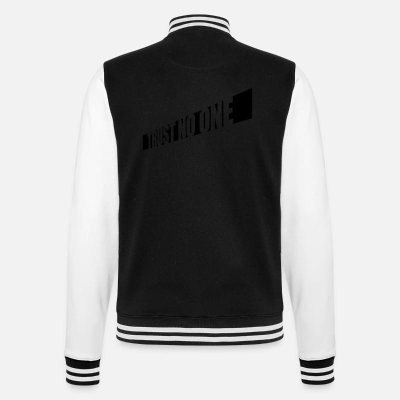 trust no one Zitat - College-Sweatjacke - Schwarz/Weiß
