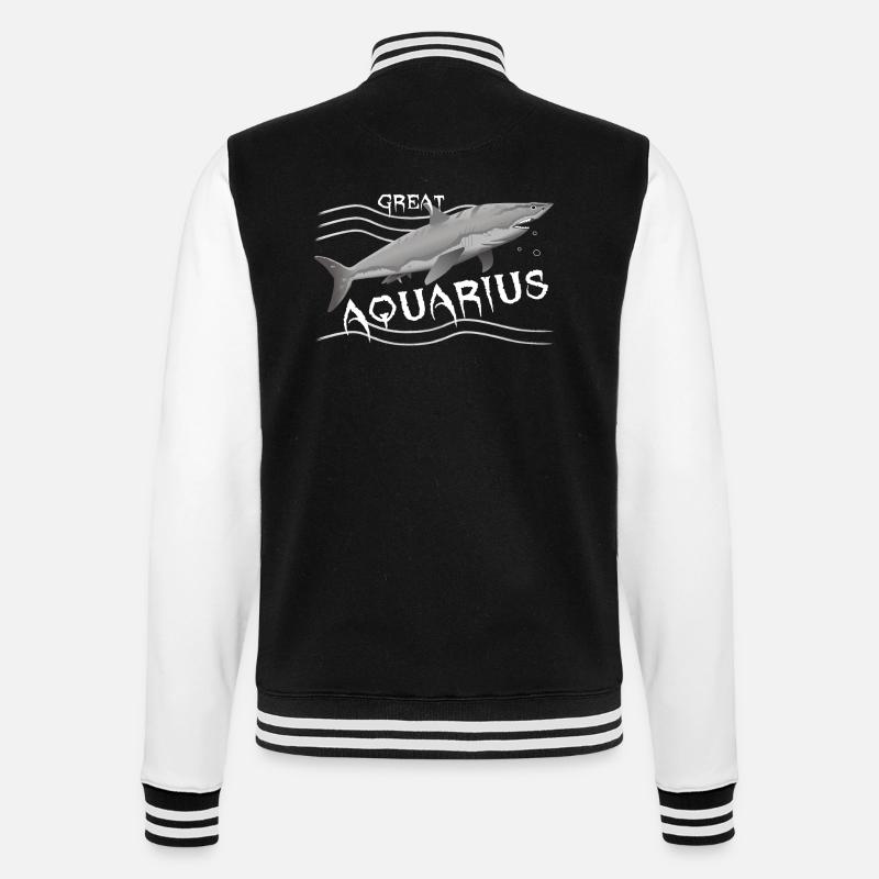 Wassermann Sternzeichen Wassermann - College-Sweatjacke - Schwarz/Weiß