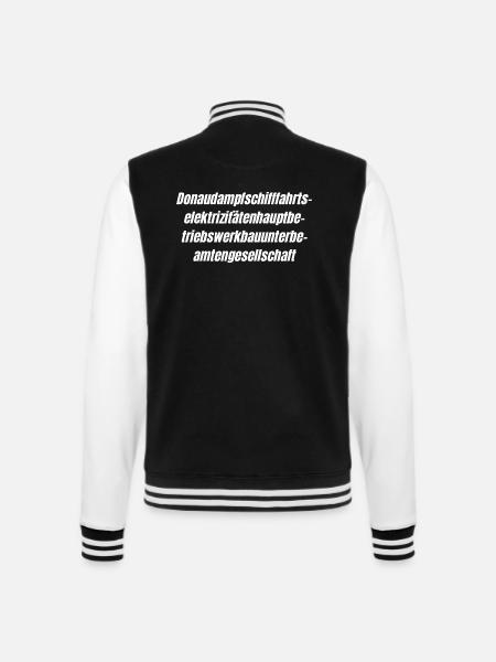Sehr langes Wort - College-Sweatjacke - Schwarz/Weiß