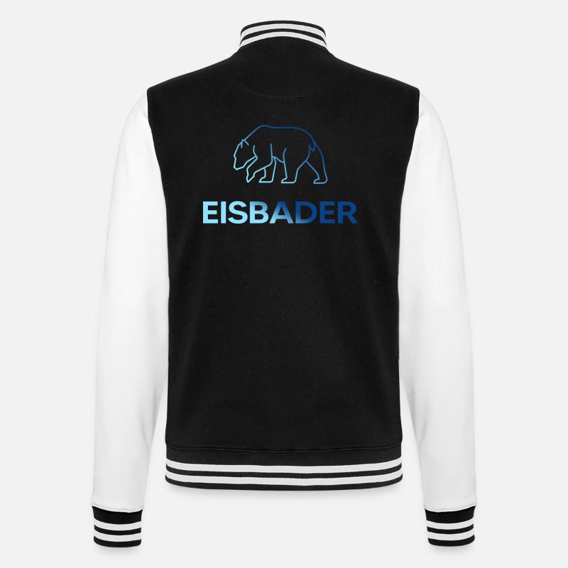 Eisbader Winterschwimmen arctic Eisschwimmer - College-Sweatjacke - Schwarz/Weiß