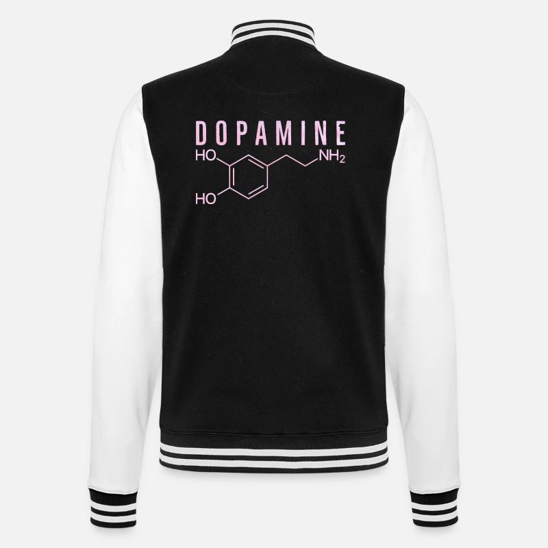 Molécule de dopamine - Veste Teddy - noir/blanc