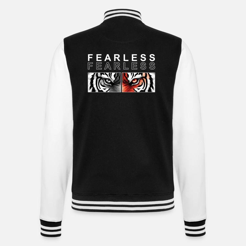 FEARLESS - Tiger - College-Sweatjacke - Schwarz/Weiß