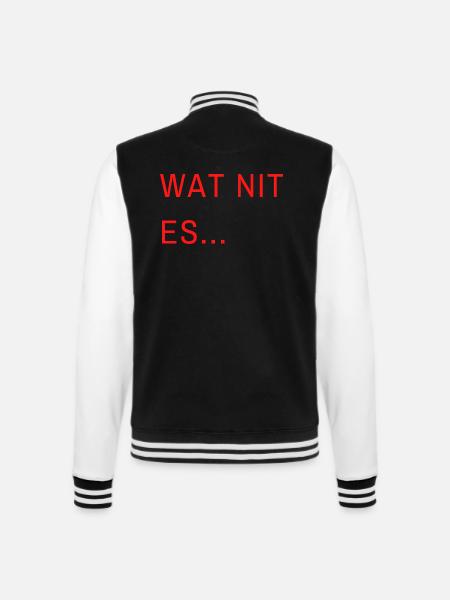 wat nit es1 - College-Sweatjacke - Schwarz/Weiß