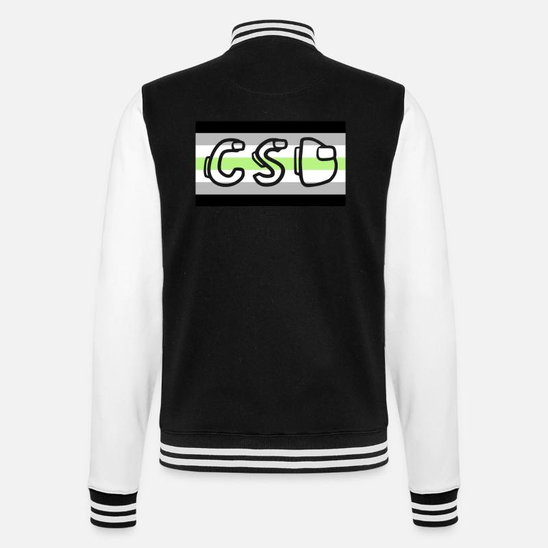 Agender Pride CSD - College Sweat Jacket - black/white