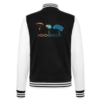 Fallschirme sind Teil meiner DNA - College-Sweatjacke - Schwarz/Weiß - Hinten - Marisol (170cm)