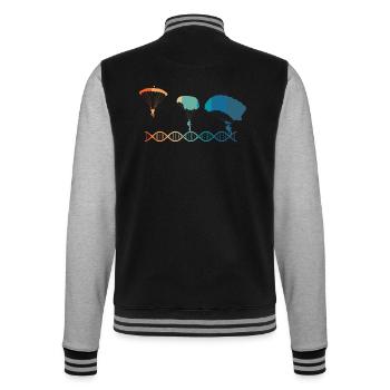 Parachutes are in my DNA - College Sweat Jacket - black/heather grey - Back - Marisol (170cm)