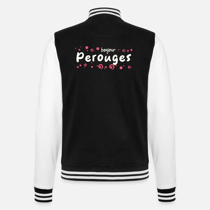 Pérouges - College-Sweatjacke - Schwarz/Weiß