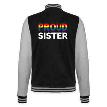 Sœur Gay Pride - Veste Teddy - noir/gris chiné - Dos - Marisol (170cm)