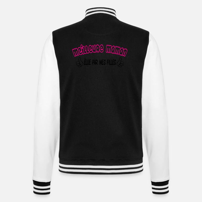 BESTE MAMA - College-Sweatjacke - Schwarz/Weiß