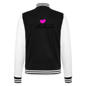 Mallorca Herz Liebe - College-Sweatjacke - Schwarz/Weiß - Hinten - Marisol (170cm)