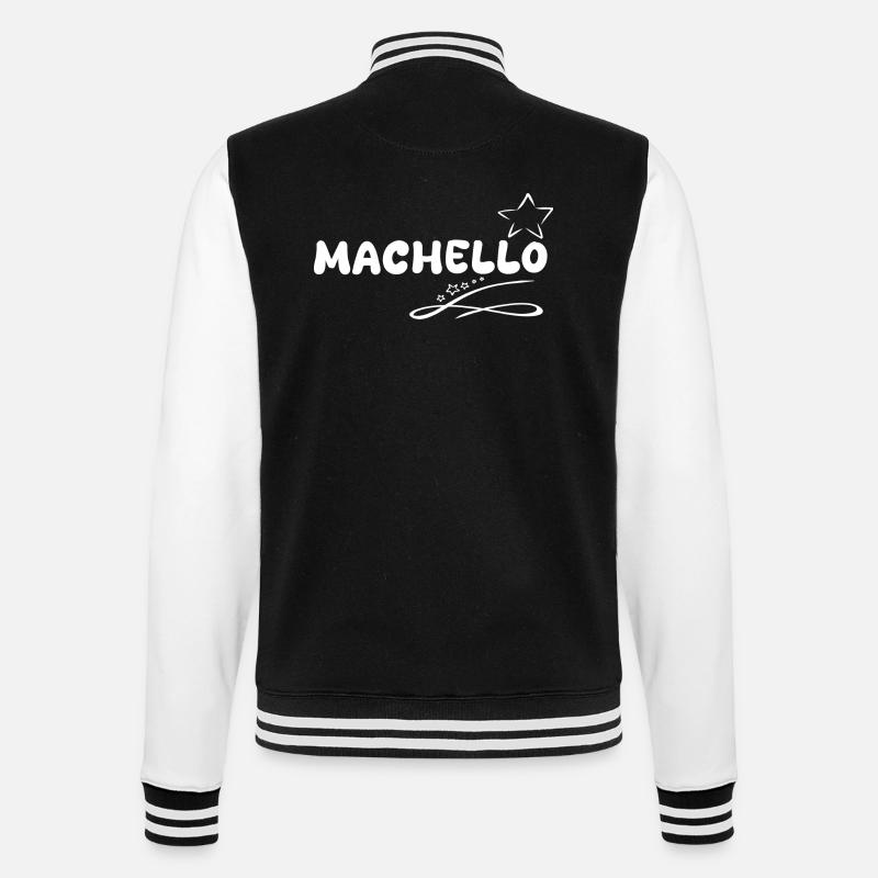 Gift Machello - College Sweat Jacket - black/white