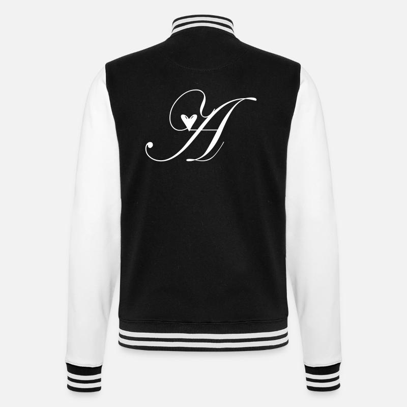 Monogram A Heart Vine - College Sweat Jacket - black/white