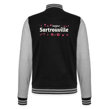 Sartrouville - College Sweat Jacket - black/heather grey - Back - Marisol (170cm)