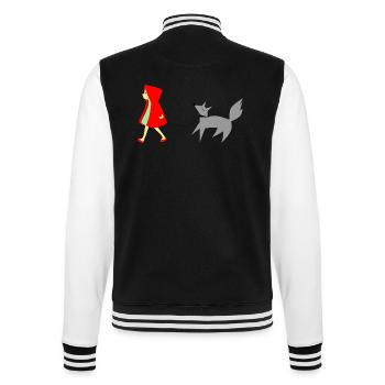 Little Red Riding Hood and the Wolf - College Sweat Jacket - black/white - Back - Marisol (170cm)