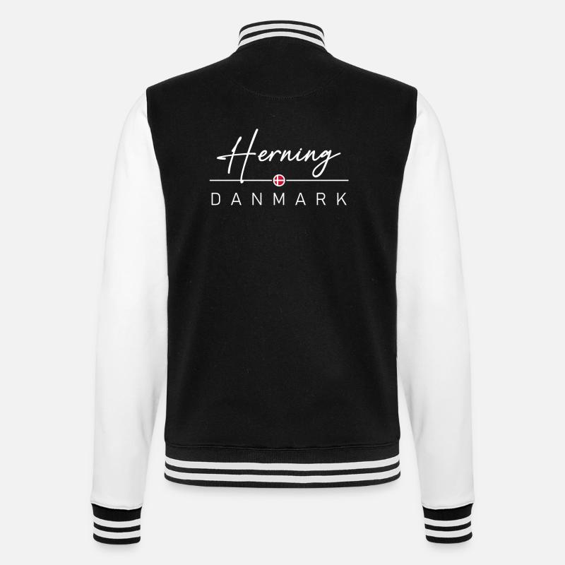Dänemark - Herning - Danmark - Denmark - College Sweat Jacket - black/white