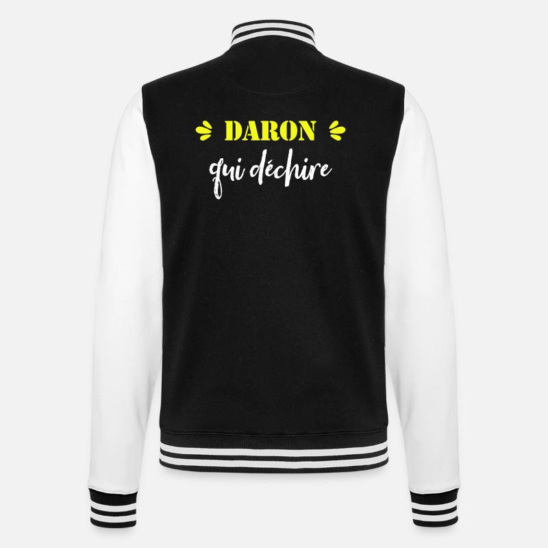 Daron, der reißt - College-Sweatjacke - Schwarz/Weiß