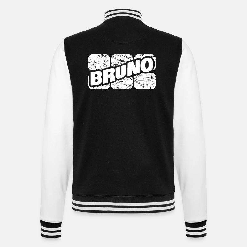 Bruno als Bruno - College-Sweatjacke - Schwarz/Weiß