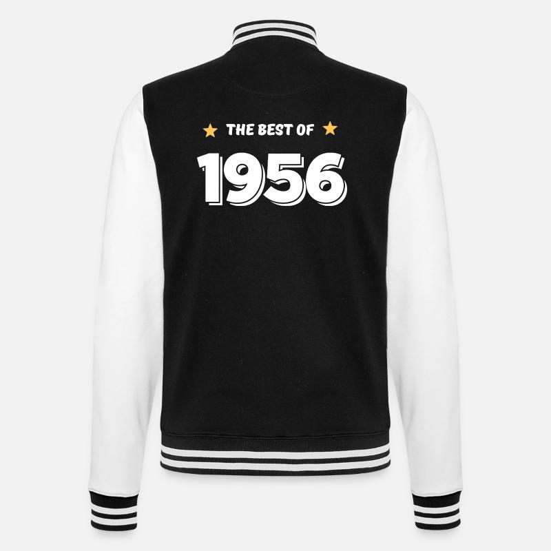 Das Beste von 1956 - College-Sweatjacke - Schwarz/Weiß