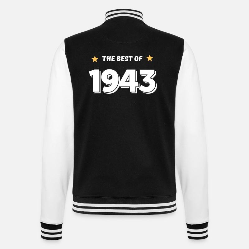 Das Beste von 1943 - College-Sweatjacke - Schwarz/Weiß