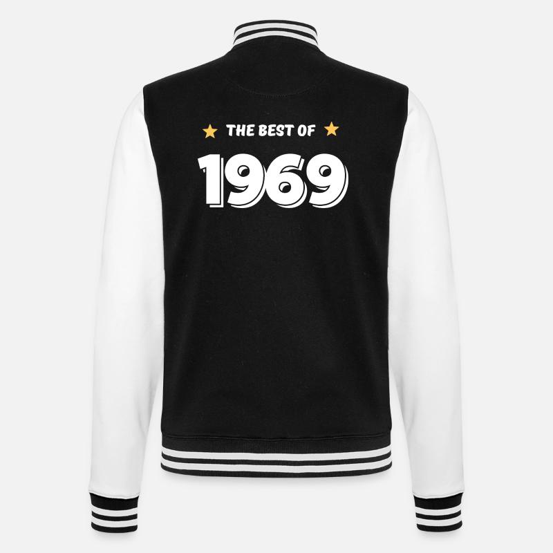 Das Beste von 1969 - College-Sweatjacke - Schwarz/Weiß