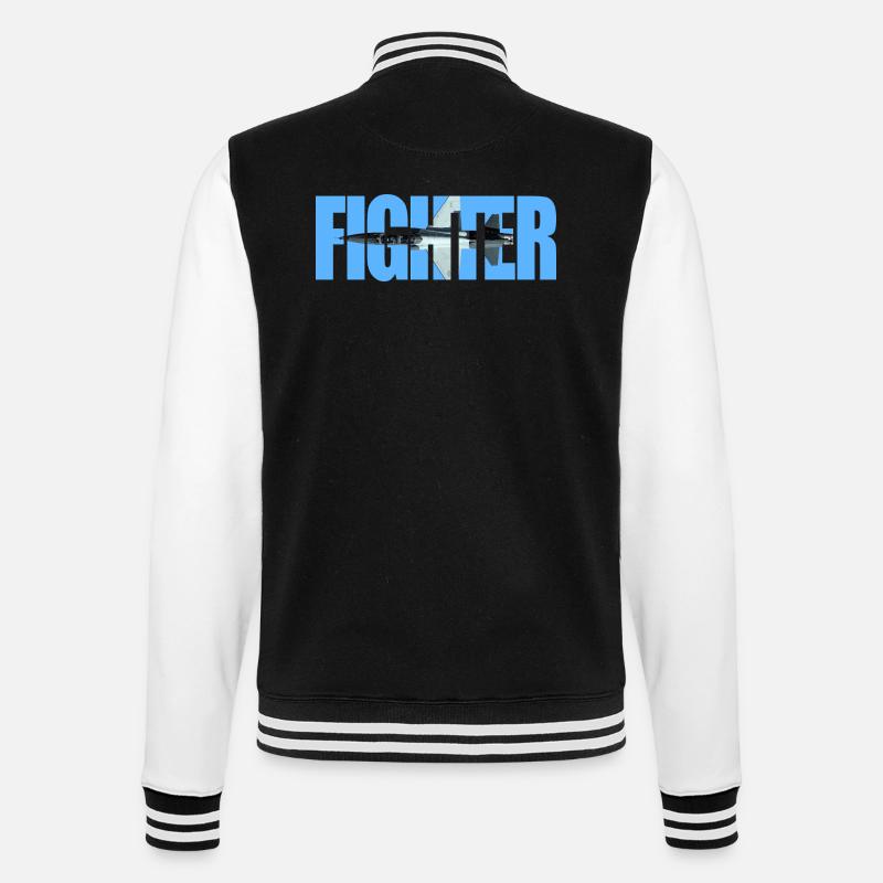 Fighter T-38 Talon - College-Sweatjacke - Schwarz/Weiß